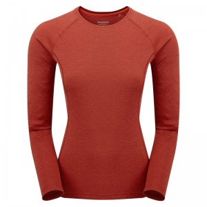 Montane Dart Long Sleeve T-Shirt Dam Röda | NKEYRJ185