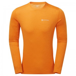 Montane Dart Long Sleeve T-Shirt Herr Orange | NFJQDG741