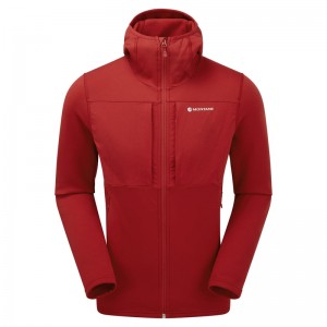 Montane Fury XT Hooded Fleecejackor Herr Röda | SEWHRB690
