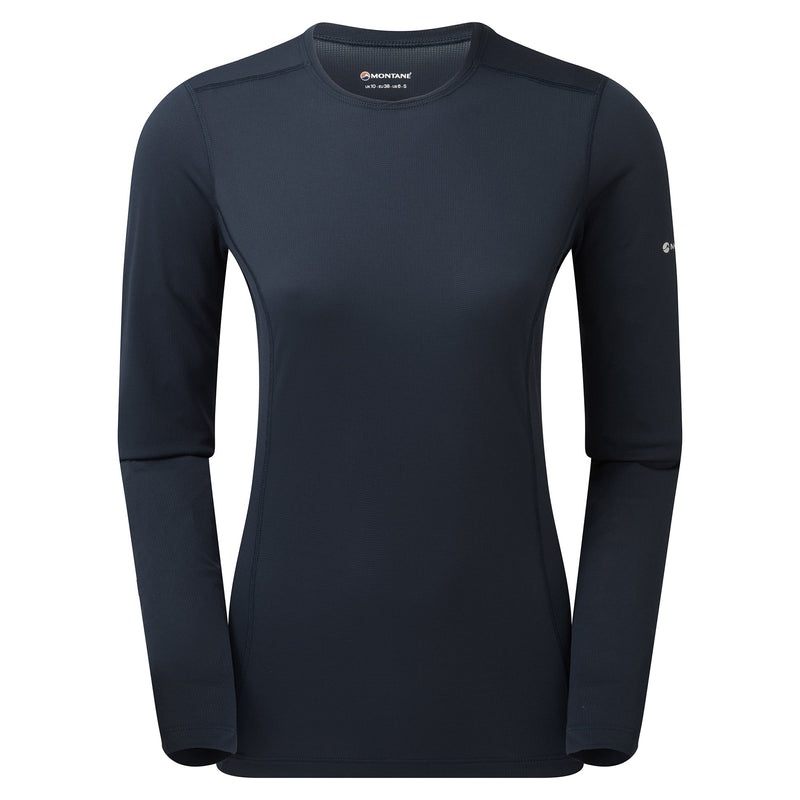 Montane Dart Lite Long Sleeve T-Shirt Dam Marinblå | TLAFNU691