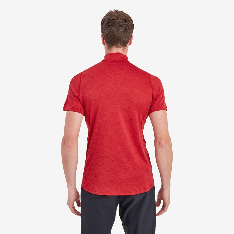 Montane Dart Zip T-Shirt Herr Röda | PJYSQA093