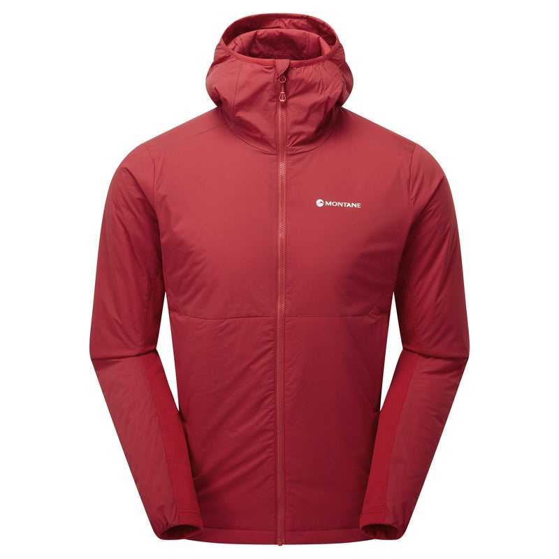 Montane Fireball Lite Hooded Isolerade Jackor Herr Röda | ADFHJU963