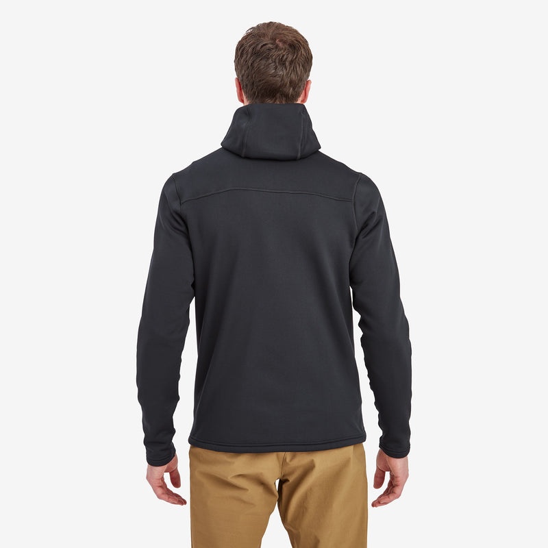 Montane Fury XT Hooded Fleecejackor Herr Svarta | OZLFDV460