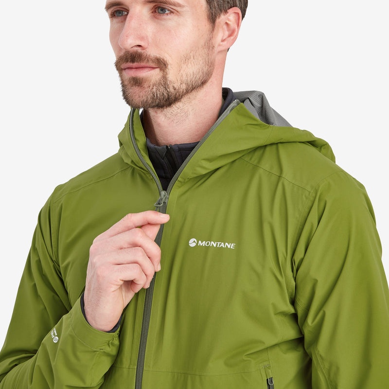 Montane Minimus Lite Regnjacka Herr Gröna | JXBFES613