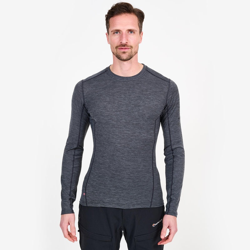 Montane Primino 140 Long Sleeve T-Shirt Herr Svarta | MITYWL826