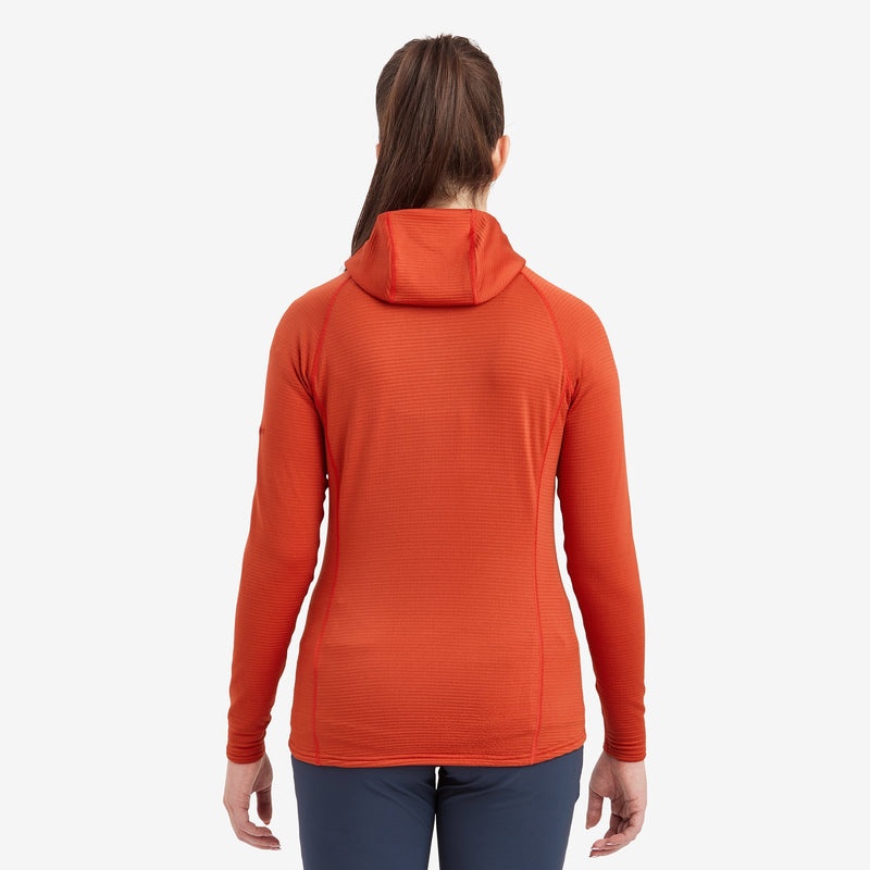Montane Protium Lite Pull On Fleece Hoodie Dam Orange | HQAYML742