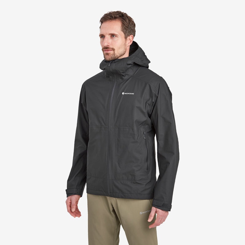 Montane Spirit Lite Regnjacka Herr Svarta | BFGZSY239